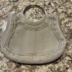 White Silver Studded Clutch Bag